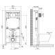 Инсталляция BelBagno для подвесного унитаза BB002-80, клавиша хром BB005-PR-CHROME
