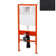 Инсталляция BelBagno BB026/BB084NERO для подвесного унитаза с клавишей смыва, цвет черный матовый