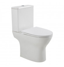 Напольный унитаз BelBagno LOUNGE, безободковый, сиденье soft close, белый, BB045/051T/BB045CPR/SC