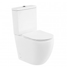 Напольный безободковый унитаз BelBagno Amanda BB051CPR/BB051T, белый, P-trap