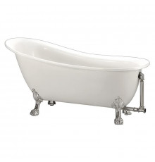 Акриловая ванна BelBagno BB06-1700 170 х 76 см ножки хром, BB06-1700/BB06-SUP/BB-LEG-LION-CRM