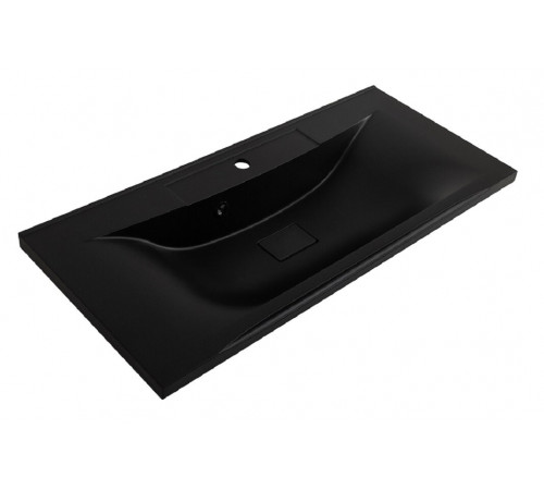 Раковина BelBagno BB1000/445-LV-ART-PR-NERO, 1000 см, искусственный камень, черный матовый