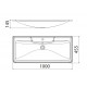 Раковина из искусственного мрамора BelBagno BB1000/455-LV-MR-ALR, 100 x 45.5 x 14.5 см