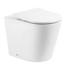 Приставной безободковый унитаз (чаша) BelBagno Flay BB1003CBR-R, белый, P-trap