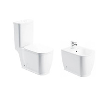 Комплект напольного унитаза с биде BelBagno Prado BB10150CP/BB10150SC/BB10150T/BB10150B, белый