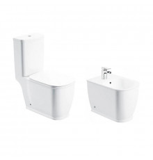 Комплект напольного унитаза с биде BelBagno Prado BB10150CP/BB10150SC/BB10150T/BB10150B, белый