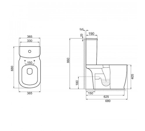 Комплект напольного унитаза с биде BelBagno Prado BB10150CP/BB10150SC/BB10150T/BB10150B, белый