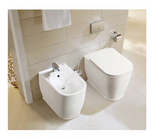 Комплект напольного унитаза с биде BelBagno Prado BB10150CP/BB10150SC/BB10150T/BB10150B, белый