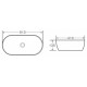 Раковина BelBagno BB1349 накладная 81 х 41 х 13.5 см