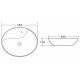 Раковина BelBagno BB1370 накладная 55 х 45 х 13 см