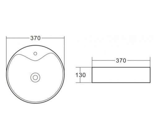 Раковина BelBagno BB1400 накладная 37 х 37 х 13 см