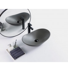 Раковина BelBagno BB1404-H311 накладная 60 х 36 х 15 см, цвет серый матовый