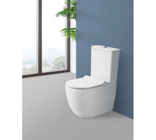 Напольный унитаз BelBagno Sfera-R, безободковый P-trap, крышка микролифт, BB2128CPR/BB2128T/BB2111SC