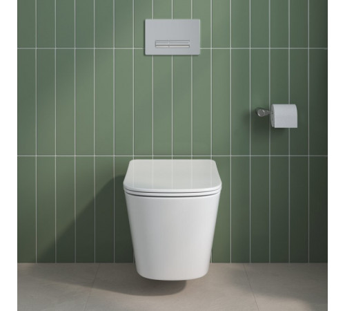 Унитаз подвесной BelBagno Due BB7107CHR/SC, безободковый, крышка микролифт, белый