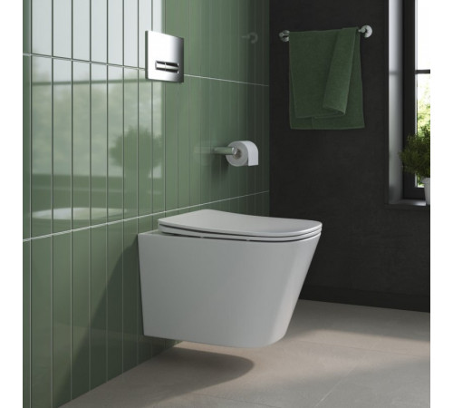 Унитаз подвесной BelBagno Due BB7107CHR/SC, безободковый, крышка микролифт, белый