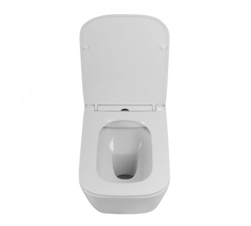 Унитаз подвесной BelBagno Due BB7107CHR/SC, безободковый, крышка микролифт, белый