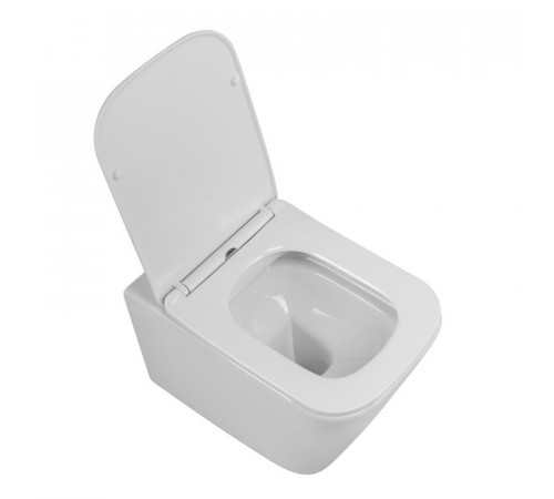 Унитаз подвесной BelBagno Due BB7107CHR/SC, безободковый, крышка микролифт, белый