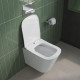 Унитаз подвесной BelBagno Due BB7107CHR/SC, безободковый, крышка микролифт, белый