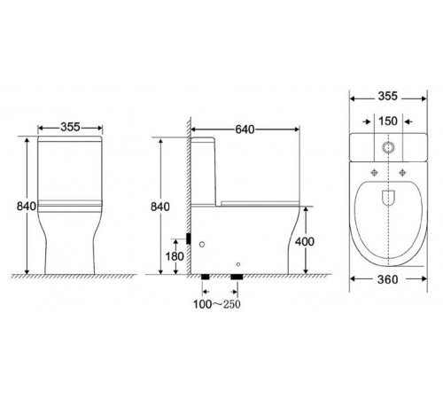 Напольный унитаз BelBagno Monica BB805CPR с бачком BB805T