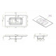 Раковина керамическая BelBagno BB900ETL, 91 x 46 x 17 см