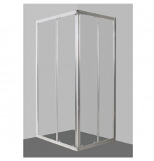 Душевой уголок BelBagno Due, 100 х 80 см, прямоугольный, стекло прозрачное, профиль хром, DUE-AH-2-100/80-C-Cr