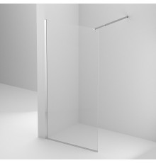 Душевая стенка BelBagno Kraft-L-1-80-C-Cr, 80 см, свободный вход, стекло прозрачное, профиль хром