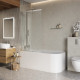 Шторка на ванну BelBagno LUCE-VF-11-100/145-C-Cr, 100 см, стекло прозрачное, профиль хром