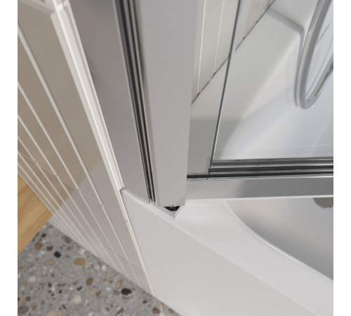 Шторка на ванну BelBagno LUCE-VF-11-100/145-C-Cr, 100 см, стекло прозрачное, профиль хром