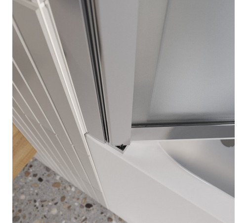Шторка на ванну BelBagno LUCE-VF-11-90/145-P-Cr, 90 см, стекло рифленое, профиль хром