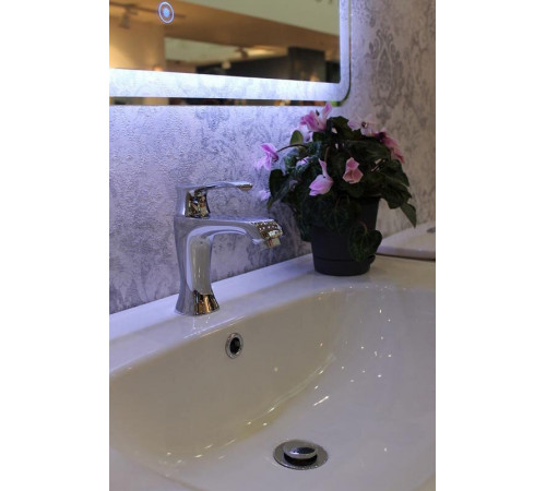 Зеркало BelBagno Fly SPC-600-800-LED, со светодиодным светильником, сенсорным выключателем и с прозрачной окантовкой