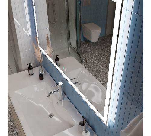 Зеркало BelBagno SPC-GRT-1200-800-LED-TCH-SND 120 см, со встроенной подсветкой, голосовым управлением и подогревом