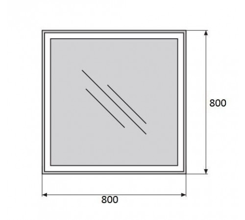 Зеркало BelBagno SPC-GRT-800-800-LED-BTN 80 x 80 см со встроенным светильником и кнопочным выключателем