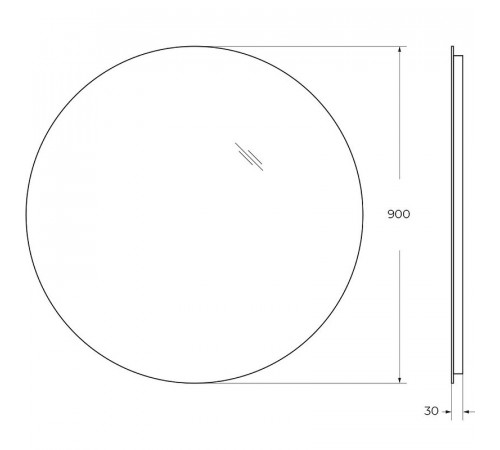 Зеркало BelBagno SPC-INT-900-LED, 90 см, с LED подсветкой