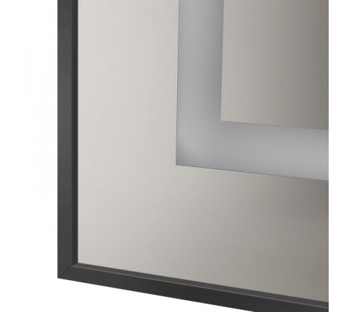 Зеркало BelBagno Kraft SPC-KRAFT-1000-800-SENS-NERO, 100 см, с LED подсветкой, с сенсорным выключателем, цвет рамы черный