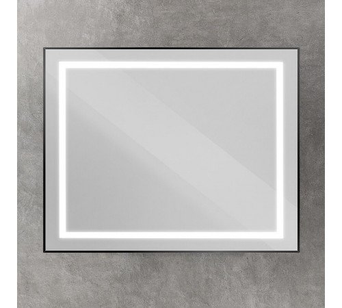 Зеркало BelBagno Kraft SPC-KRAFT-1000-800-SENS-NERO, 100 см, с LED подсветкой, с сенсорным выключателем, цвет рамы черный