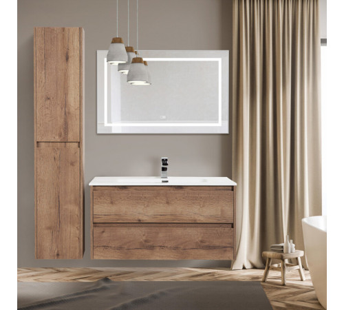 Зеркало BelBagno Kraft SPC-KRAFT-1085-685-TCH-WARM 108.5 см, светодиодная подсветка, с сенсорным выключателем, с подогревом, сатин