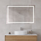 Зеркало BelBagno Kraft SPC-KRAFT-1200-800-SENS-AL, 120 см, с LED подсветкой, с сенсорным выключателем, цвет рамы сатин
