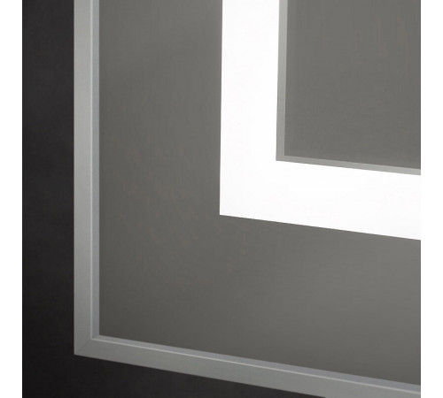 Зеркало BelBagno Kraft SPC-KRAFT-1200-800-SENS-AL, 120 см, с LED подсветкой, с сенсорным выключателем, цвет рамы сатин