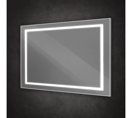 Зеркало BelBagno Kraft SPC-KRAFT-1200-800-SENS-AL, 120 см, с LED подсветкой, с сенсорным выключателем, цвет рамы сатин
