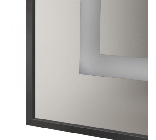 Зеркало BelBagno Kraft SPC-KRAFT-1400-800-SENS-NERO, 140 см, с LED подсветкой, с сенсорным выключателем, цвет рамы черный