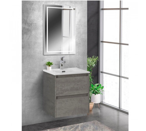 Зеркало BelBagno Kraft SPC-KRAFT-500-800-LED-TCH-WARM, 50 см, со встроенной подсветкой и подогревом, сатин