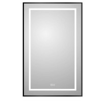 Зеркало BelBagno Kraft SPC-KRAFT-500-900-LED-TCH-WARM-NERO, 50 х 90 см, со встроенной подсветкой и подогревом, черный