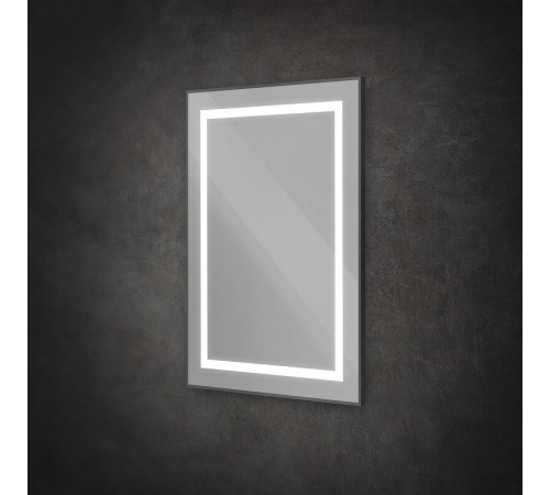 Зеркало BelBagno Kraft SPC-KRAFT-500-900-SENS-NERO, 50 см, с LED подсветкой, с сенсорным выключателем, цвет рамы черный