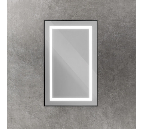 Зеркало BelBagno Kraft SPC-KRAFT-500-900-SENS-NERO, 50 см, с LED подсветкой, с сенсорным выключателем, цвет рамы черный