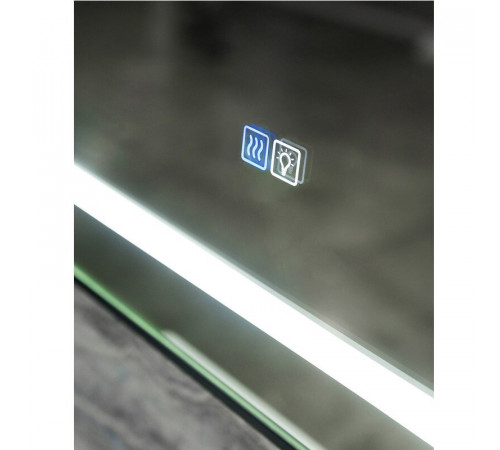 Зеркало BelBagno Kraft SPC-KRAFT-555-1700-TCH-PIA-NERO 88.5 см, светодиодная подсветка, с сенсорным выключателем, с подогревом, черный