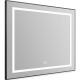 Зеркало BelBagno Kraft SPC-KRAFT-555-1700-TCH-PIA-NERO 88.5 см, светодиодная подсветка, с сенсорным выключателем, с подогревом, черный