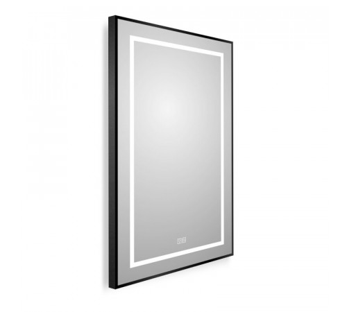Зеркало BelBagno Kraft SPC-KRAFT-600-1000-LED-TCH-WARM-NERO, 60 х 100 см, со встроенной подсветкой и подогревом, черный