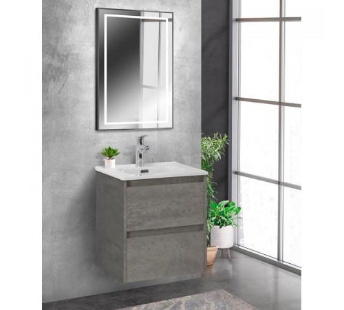 Зеркало BelBagno Kraft SPC-KRAFT-600-1000-LED-TCH-WARM-NERO, 60 х 100 см, со встроенной подсветкой и подогревом, черный