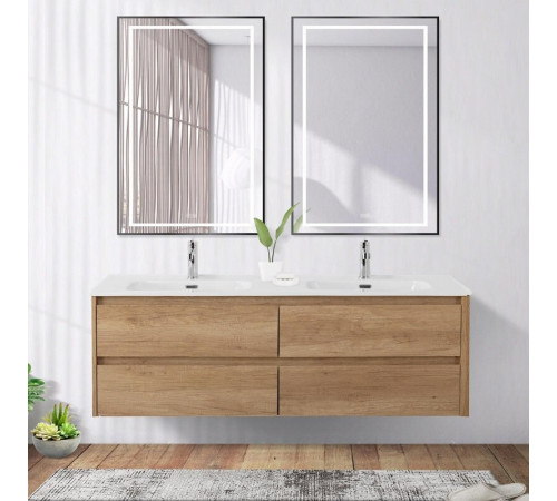Зеркало BelBagno Kraft SPC-KRAFT-600-1000-LED-TCH-WARM-NERO, 60 х 100 см, со встроенной подсветкой и подогревом, черный