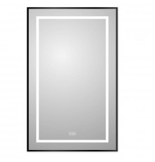 Зеркало BelBagno Kraft SPC-KRAFT-600-800-LED-TCH-WARM-NERO, 60 х 80 см, со встроенной подсветкой и подогревом, черный